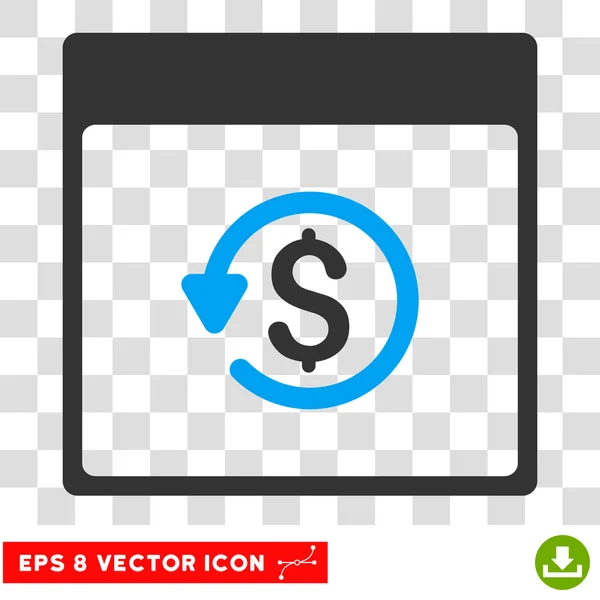 Chargeback kalenderpictogram pagina Eps Vector — Stockvector