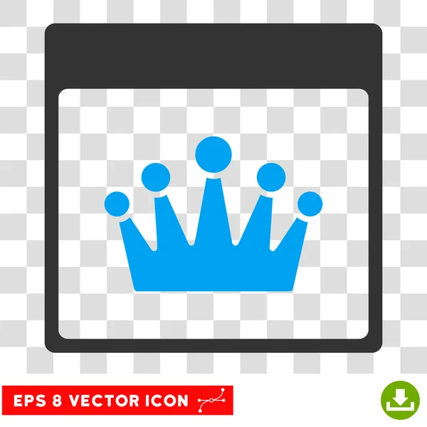 Krone Kalenderseite eps Vektor-Symbol — Stockvektor