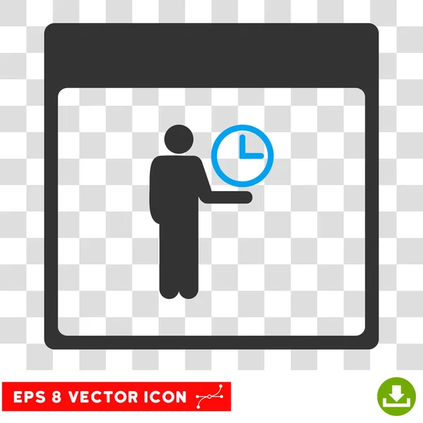 Gerenciador de Tempo Página do Calendário Eps Vector Icon — Vetor de Stock
