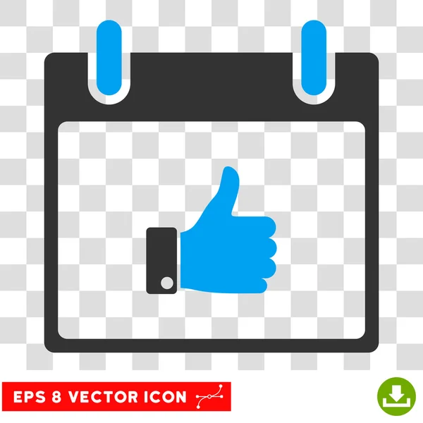 Thumb Up Mão Calendário Dia Eps Vector Ícone — Vetor de Stock