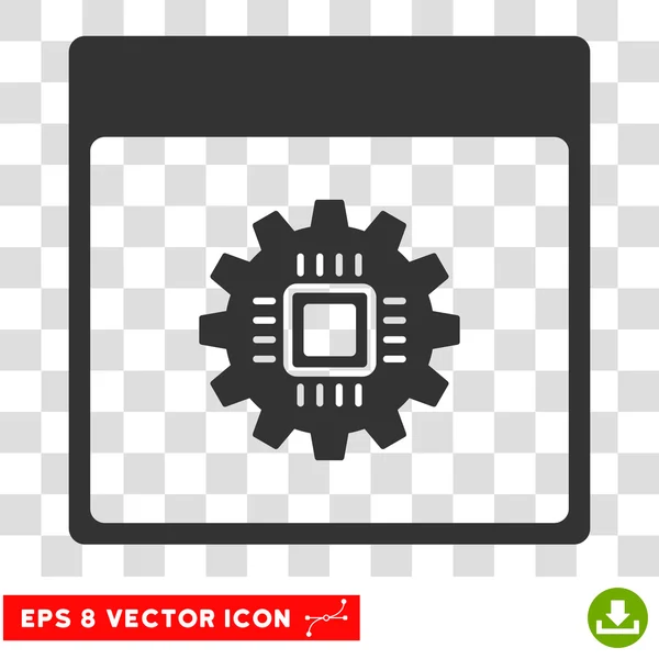 Chip Getriebe Kalenderseite eps Vektor Symbol — Stockvektor