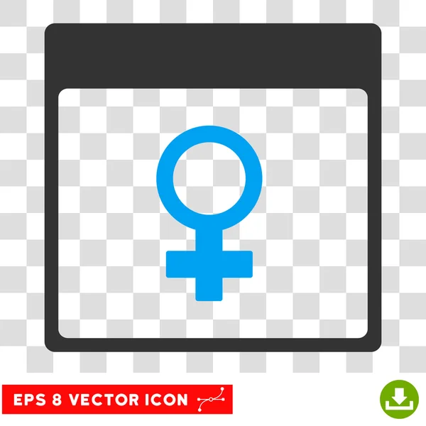 Vênus Símbolo Feminino Calendário Página Eps Vector Icon — Vetor de Stock