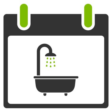 Banyo takvim gün düz simgesini