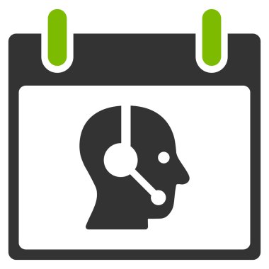 Operatör takvim gün düz simgesini