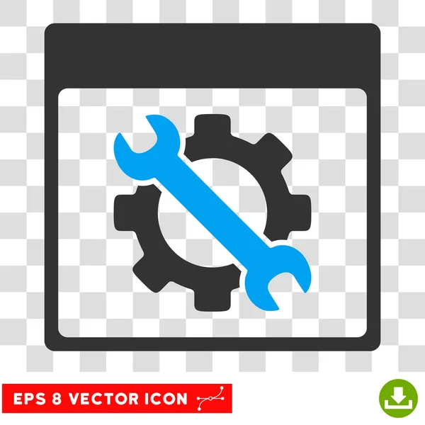 Instellingen tools kalender pagina EPS vector pictogram — Stockvector