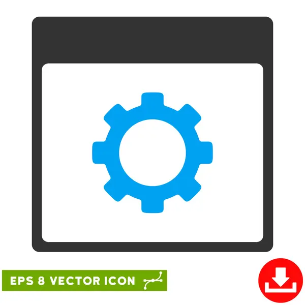 Gear Options Calendar Page Vector Eps Icon — Stock Vector