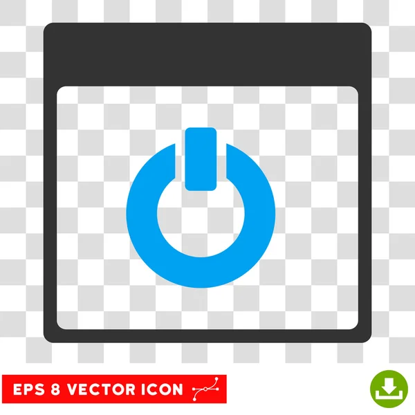 Switch On Calendar Page Eps Vector Icon — Stock Vector