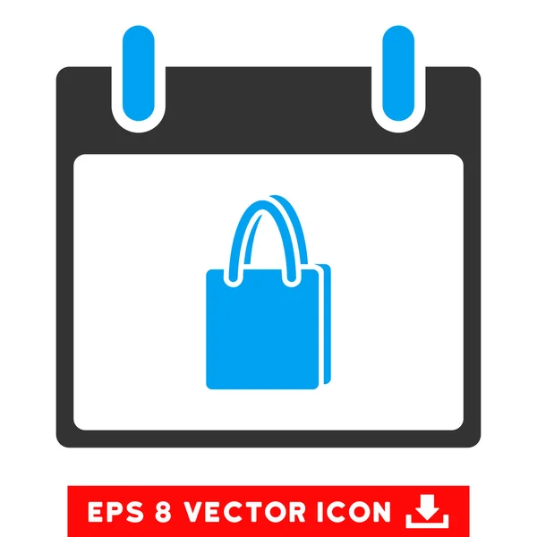 Shopping Bag Calendar Day Vector Eps Icon — Stock Vector
