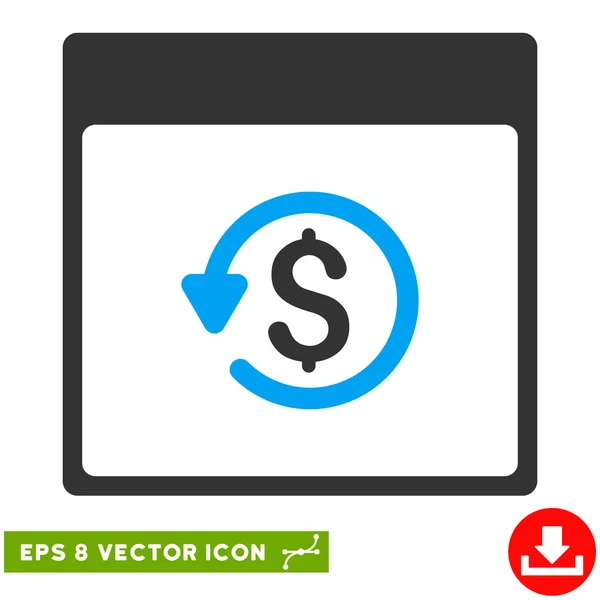 Chargeback Kalenderseite Vektor eps Symbol — Stockvektor