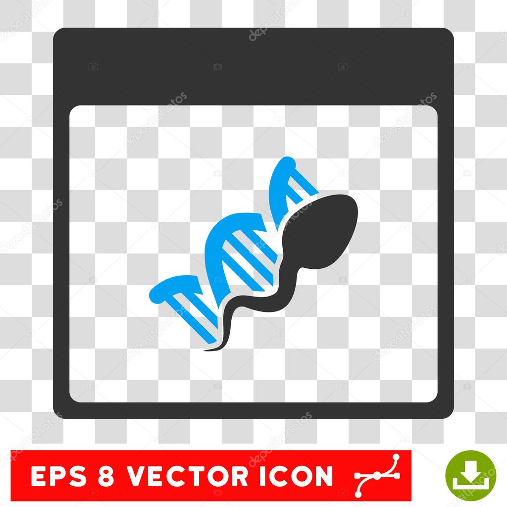 Sperm DNA Replication Calendar Page Eps Vector Icon