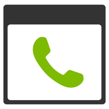 Telefon takvimi sayfa düz simgesi