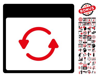 Update takvim sayfa düz vektör simgesi Bonus ile