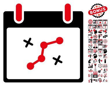 Yol puan Bonus ile gün düz vektör simge takvim