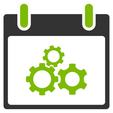 Mekanik vites takvim gün düz simgesini