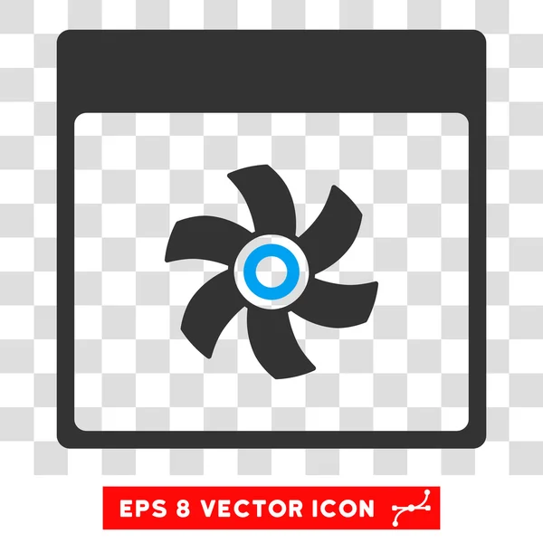 Fan Calendar Page Eps Vector Icon — Stock Vector