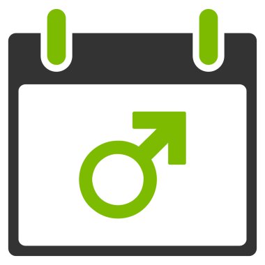 Mars erkek sembol takvim gün düz simgesini