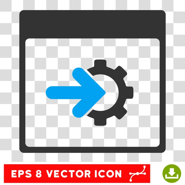 Cog Integración Calendario Página Eps Vector Icono — Vector de stock