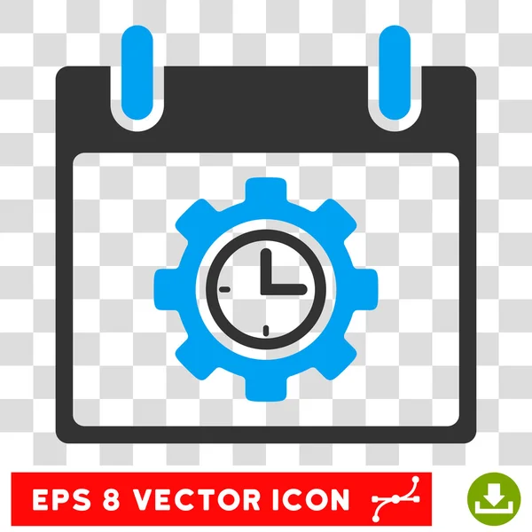 Tiempo Engranaje Calendario Día Eps Vector Icono — Vector de stock