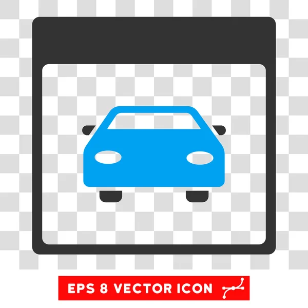 Automobile Car Calendar Page Eps Vector Icon — Stock Vector