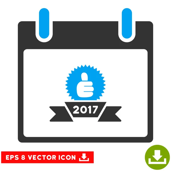 2017 Prêmio Fita Calendário Dia Vetor Eps Ícone — Vetor de Stock