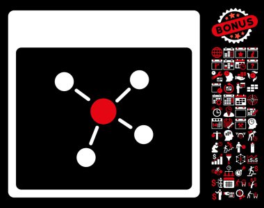 Bağlantıları ile Bonus sayfa düz vektör simge takvim