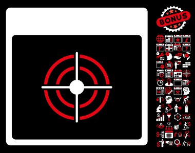 Bullseye takvim sayfa düz vektör simge Bonus ile