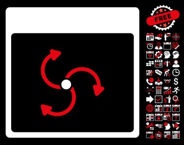 Siklon takvim sayfa düz vektör simge Bonus ile