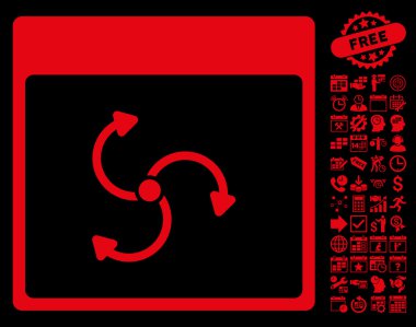 Siklon takvim sayfa düz vektör simge Bonus ile