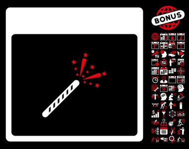 Maytap fişek takvim sayfa düz vektör simge Bonus ile