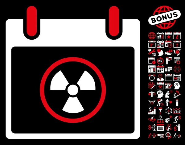 Atomik takvim gün düz vektör simge Bonus ile — Stok Vektör