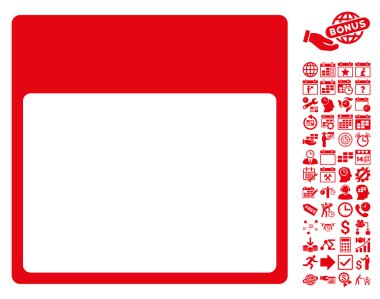 Takvim sayfası şablon düz vektör simgesi Bonus ile