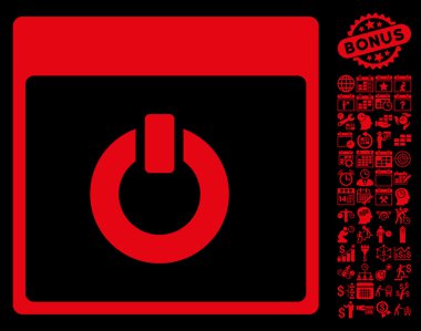 Takvim sayfası düz vektör simge Bonus ile geçiş