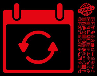 Takvim gün düz vektör simge Bonus ile yenileme