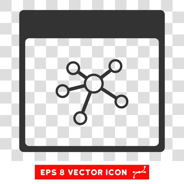 Links Calendar Page Eps Vector Icon — Stock Vector