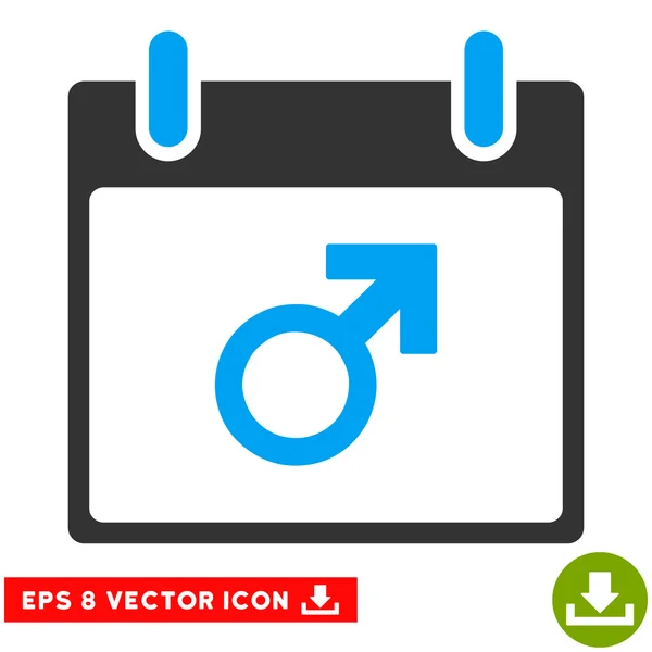 Mars Male Symbol Calendar Day Vector Eps Icon — Stock Vector