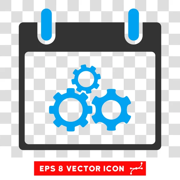 Mecánica Engranajes Calendario Día Eps Vector Icono — Vector de stock