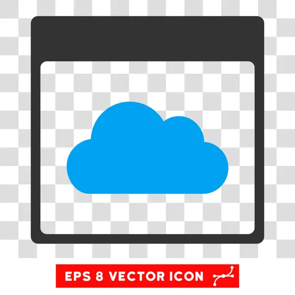 Cloud Calendar Page Eps Vector Icon — Stock Vector