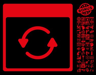 Update takvim sayfa düz vektör simgesi Bonus ile