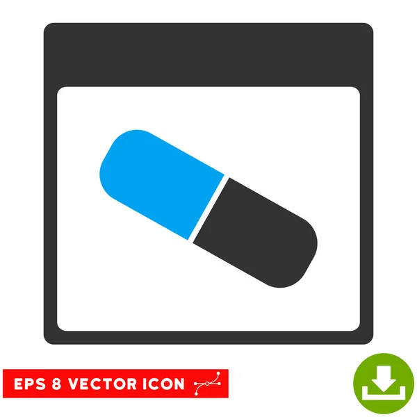 Médicaments Capsule Calendrier Page vectorielle Eps Icône — Image vectorielle