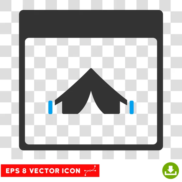 Camping Calendar Page Eps Vector Icon — Stock Vector