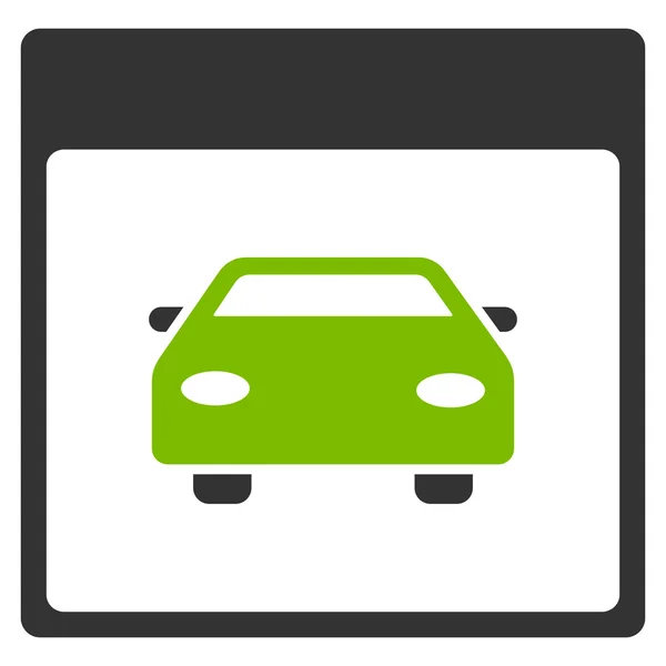 Otomobil araba takvim sayfa düz simgesini — Stok Vektör