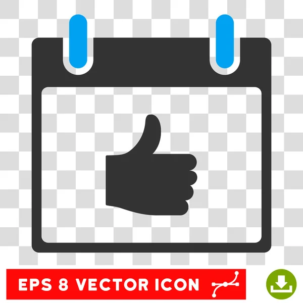 Thumb Up Calendar Day Eps Vector Icon — Stock Vector