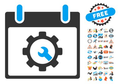 Seçenekleri araçlar takvim gün düz vektör simgesi Bonus ile