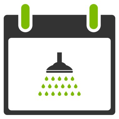 Duş takvim gün düz simgesini