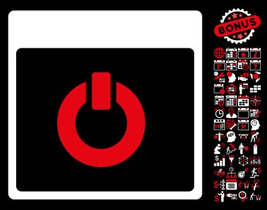 Takvim sayfası düz vektör simge Bonus ile geçiş