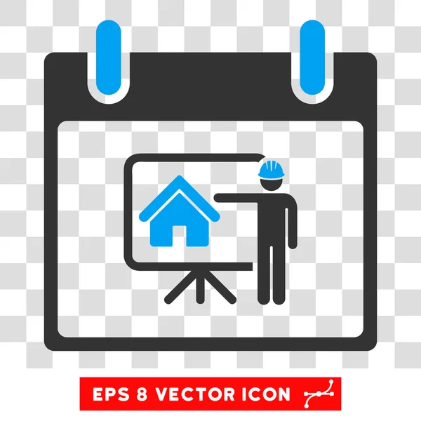 Développeur immobilier Calendrier Jour Eps Icône vectorielle — Image vectorielle