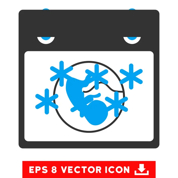 Copos de nieve Calendario Página Vector Eps icono — Vector de stock