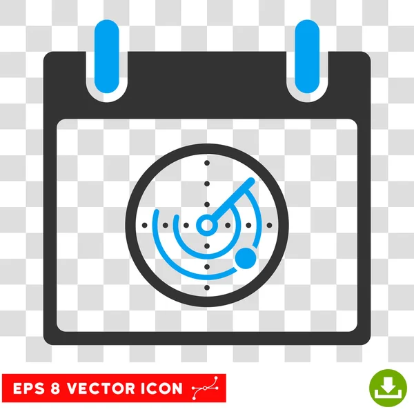 Radar kalendáře den Eps vektorové ikony — Stockový vektor