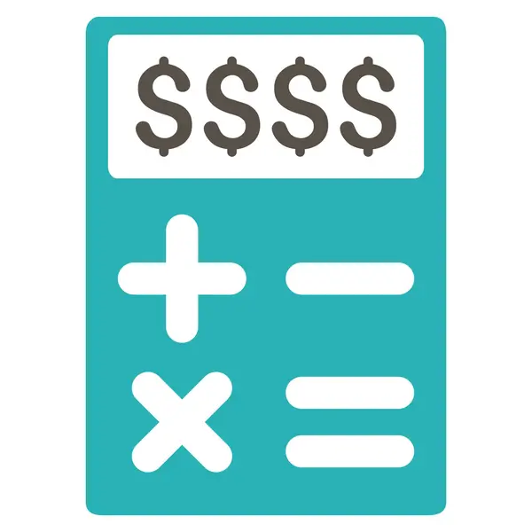 Business Calculator flache Glyphen-Symbol — Stockfoto