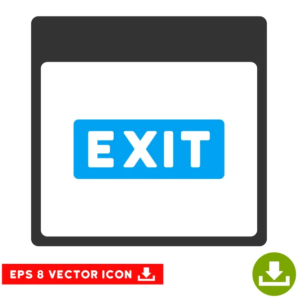 Sair Legenda Calendário Página Vector Eps Icon —  Vetores de Stock